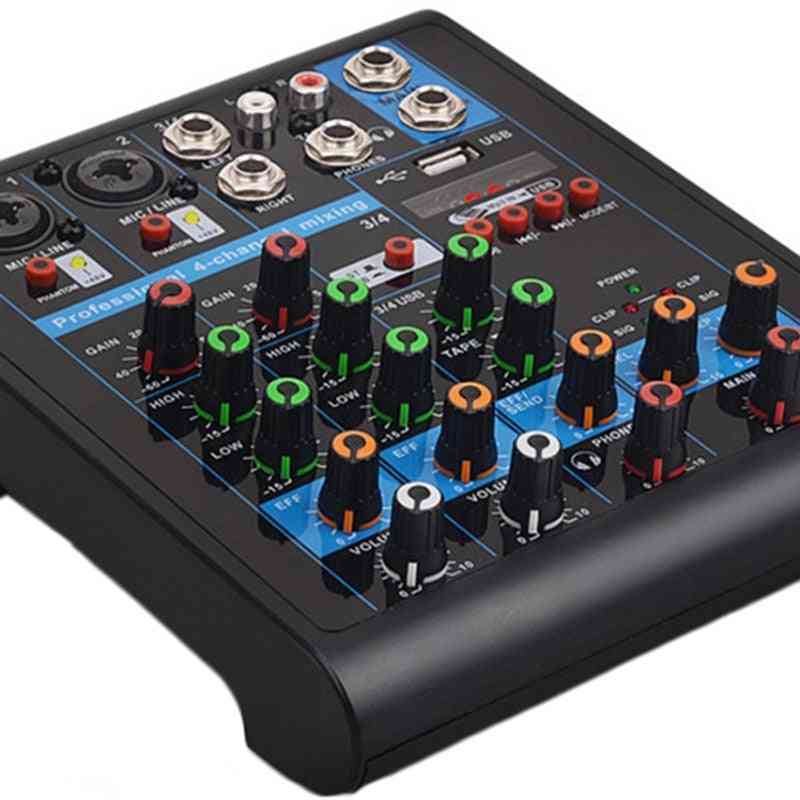 4-channel Small Bluetooth Mixer With Reverb Effect