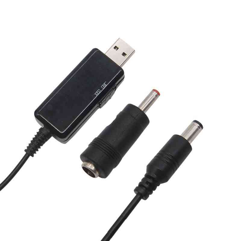 Kábel konvertora USB na dc zosilňovač - nastaviteľný kábel displeja 5 V až 9 V, 12V (USB)