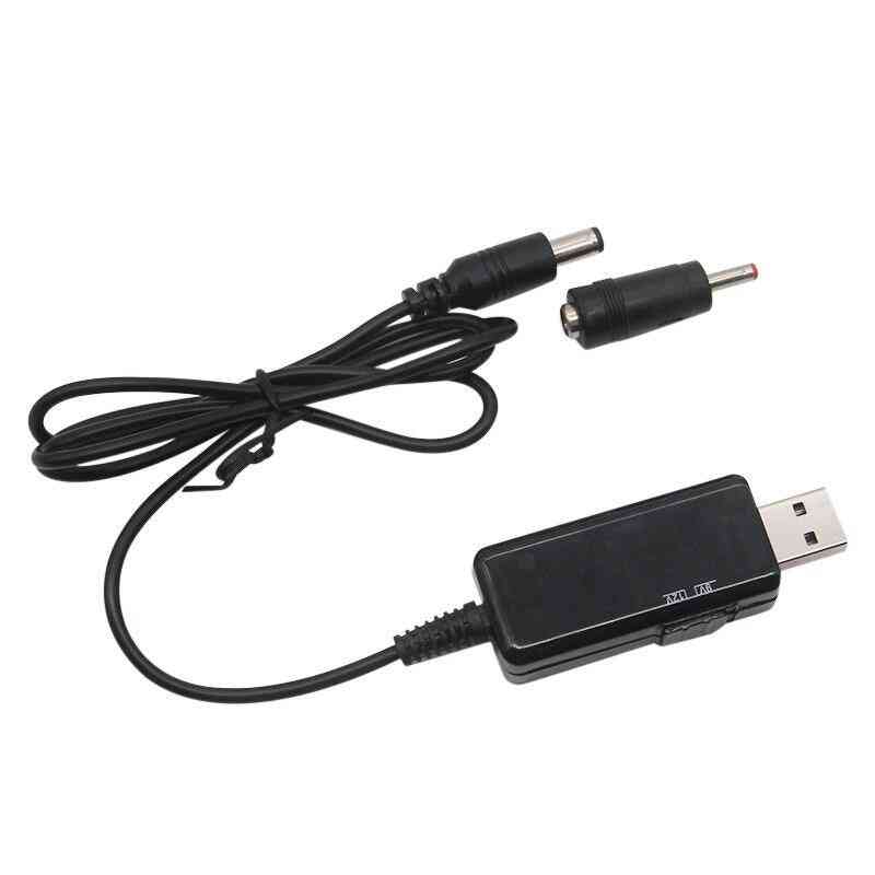 Kabel konwertera USB na prąd stały - 5 V do 9 V, regulowany przewód wyświetlacza 12 V (USB) -