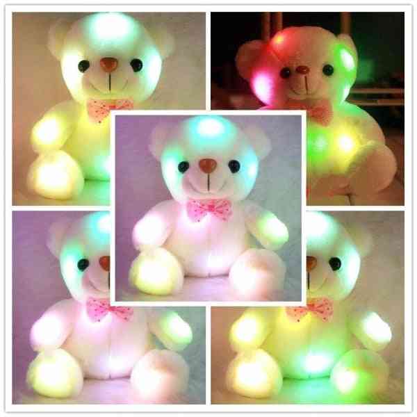 Sound Recording Colorful Luminous Bear - Glowing Plush Toy