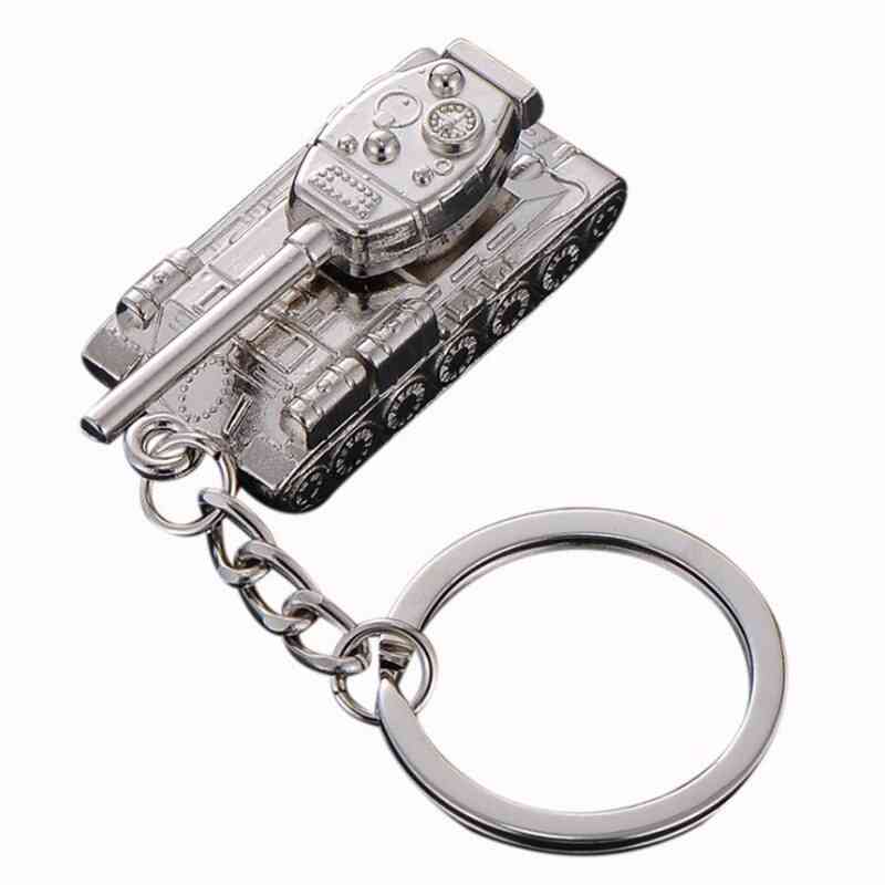 Kreatív férfi népszerű játék tankok harckocsi medál kulcstartó lánc férfi ajándéktárgyak