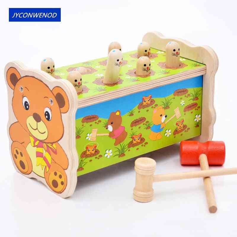 Montessori barn trä pussel hamster spel pussel trafik pussel pedagogisk leksak -