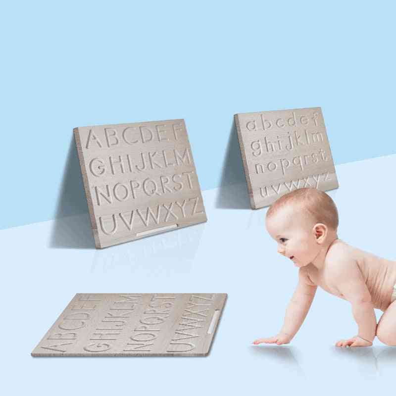 Bebé educativo Montessori número de aprendizaje temprano juguetes de madera - gris claro