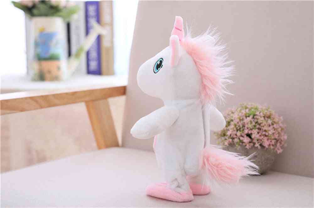 25cm magic unicorn-walking & talking stuffed-animal-horse-toy sound record -