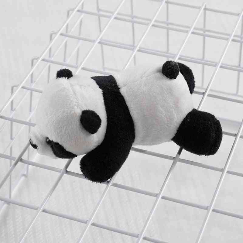 Panda-tøj plys-smukke-pins-brocher sød udstoppet dyretaske til piger - panda-hoved