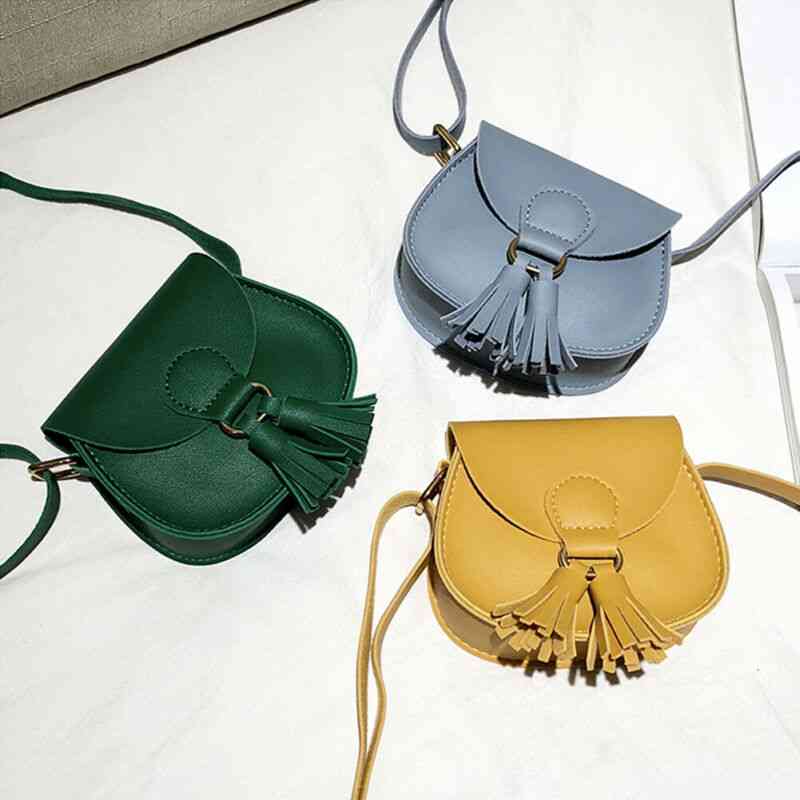 Small, Pu Leather With Tassel Cross-over Bag