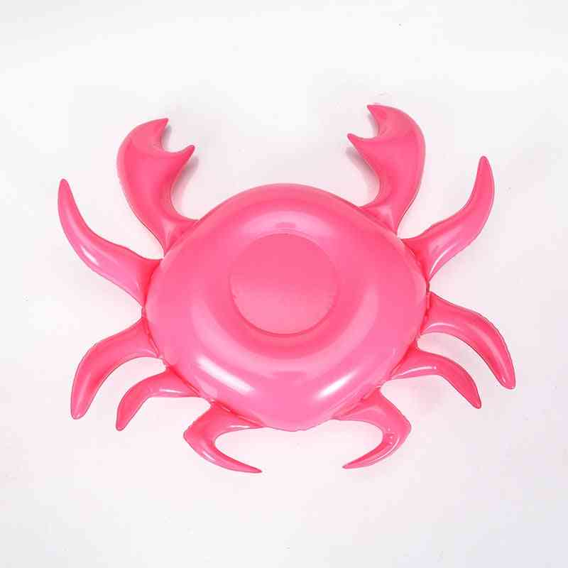 1 Stück Krabben Getränkehalter Float Spielzeug Schwimmbad Flöße - aufblasbare schwimmende Sommer Beach Party Kinder (rosa) -