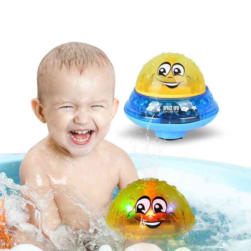 Spray vatten boll led lampor roterande dusch- utomhus barn pool party spel leksak för barn bad strand kul - guld