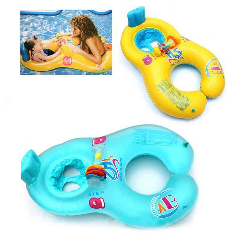 Baby svømming ring- oppblåsbare barnesvømming sirkel dobbel nyfødt livbøye sete basseng flyter trener tilbehør - a