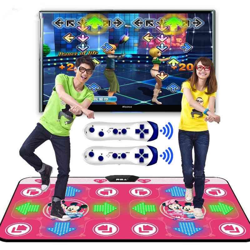 Luminous Yoga Dance Mat, Double Players Tv Computer Interface, Home Game Slimming Dancer Blanket
