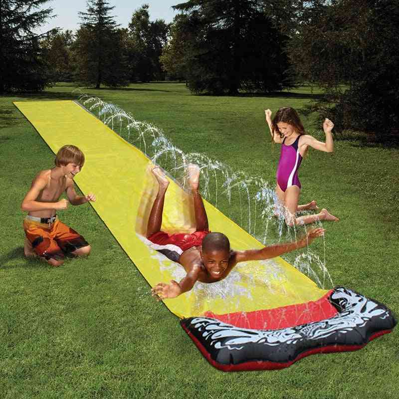 Lawn Water Slide With Spraying Garden Play- Swimming Pool Games Outdoor Party