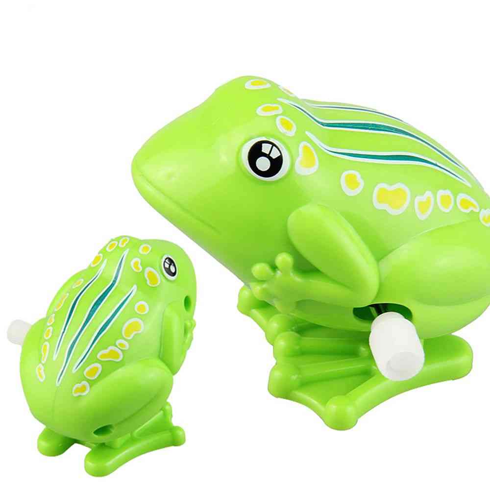 Krásná roztomilá skákací žába s hodinovým strojkem pro děti - klasická hračka pro děti od 3 let