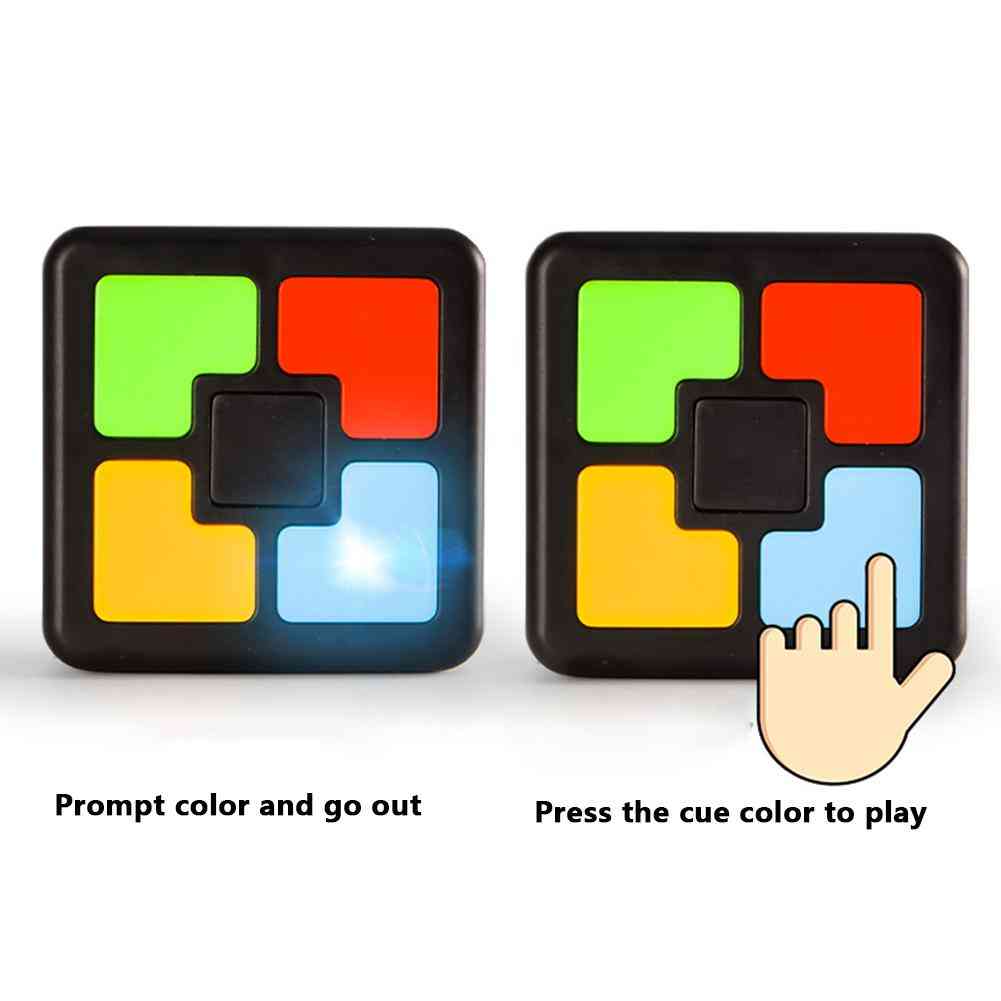 Konsola do gier pamięciowych dla dzieci LED flash dźwięk interaktywna zabawka edukacyjna, trening jednoręcznej maszyny do koordynacji mózgu (czarny) -