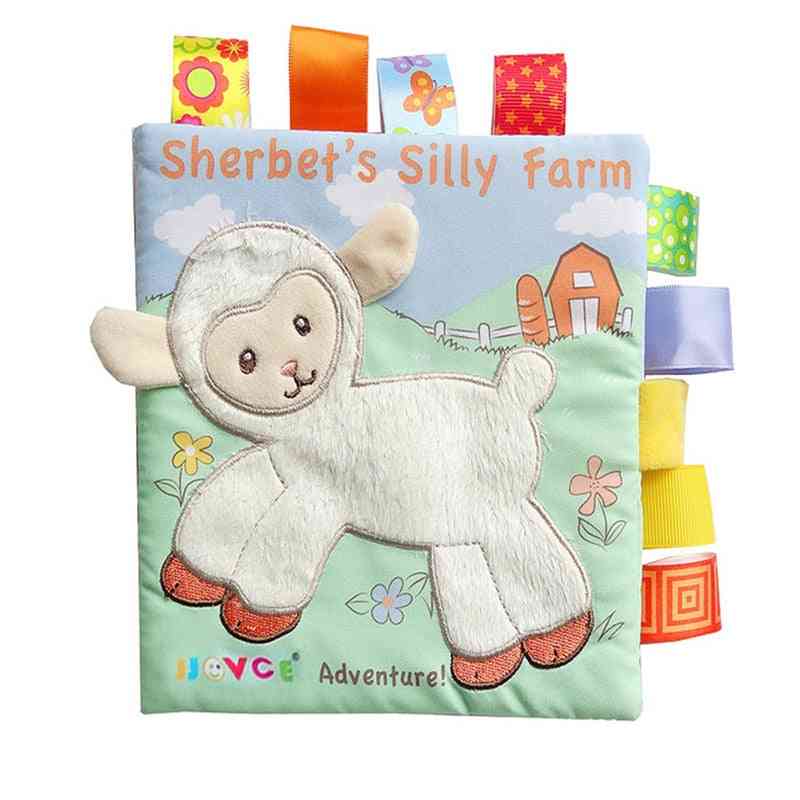 маймуна / сова / куче животински стил новородено бебе играчки за учене - образователни детски книги от плат плат сладка играчка