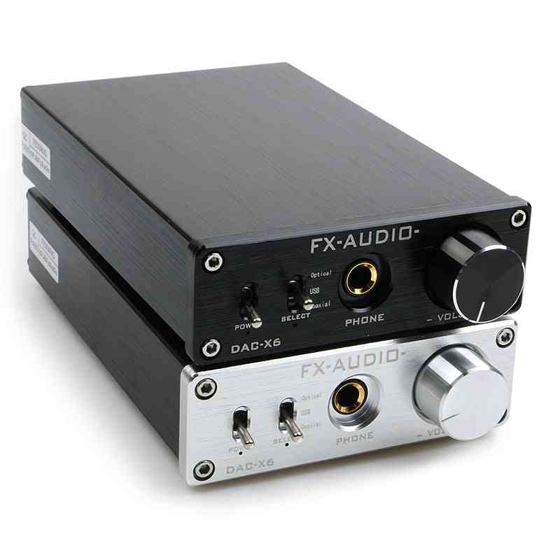 Fx-audio -x6 Mini Hifi 2.0 Digital Audio Decoder - Dac Input Usb/coaxial/optical Output Rca/ Amplifier