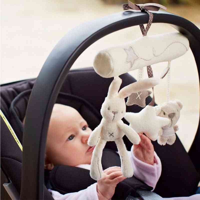 Rabbit Design, Plush And Stuffed Hanging For Baby Safety Seat And Stroller
