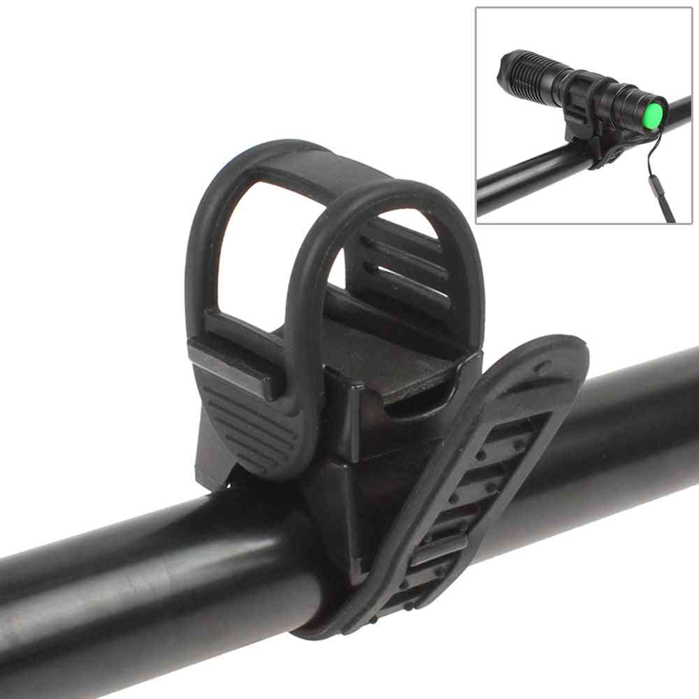 Universal Bicycle Flashlight Holder-  Mount 360 Degree, Adjustable Rubber Straps Clip Clamp