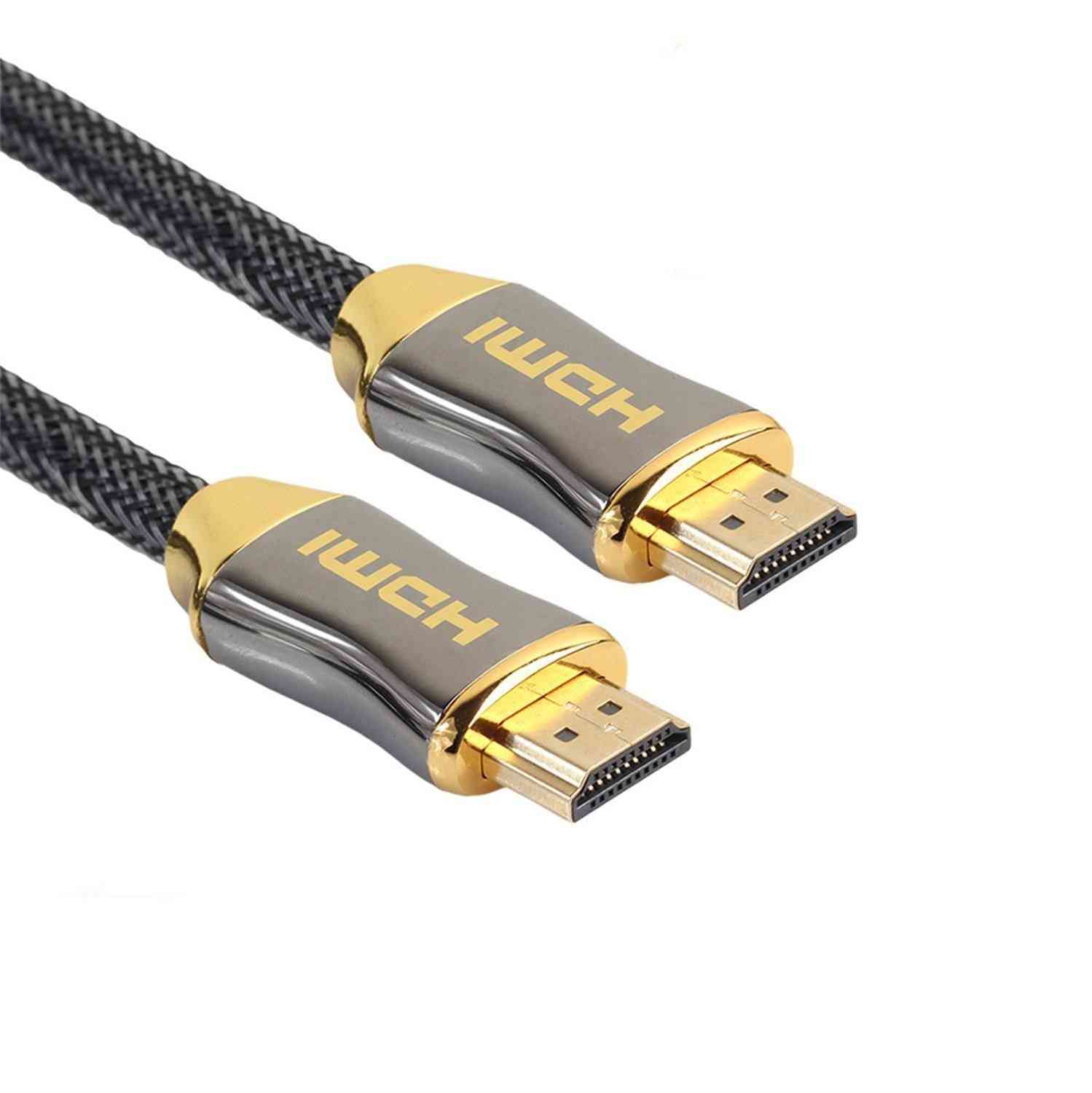 1m 2m 3m 5m 10m 15m 4k 60hz cable hdmi a hdmi cable de conexión dorado de alta velocidad 2.0 cable para uhd fhd 3d xbox ps3 ps4 tv - pvc modelo clásico / 0.5m