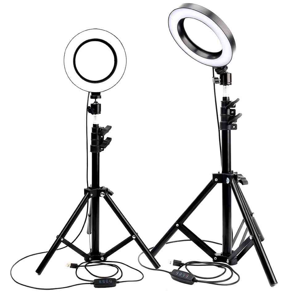 Dimmable Light For Youtube, Makeup Selfie -with Tripod Phone Holder