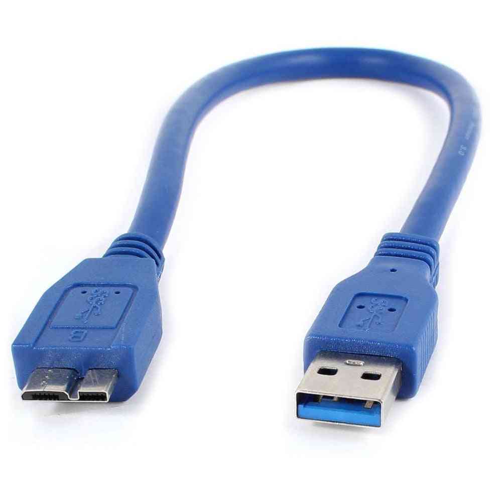 30 cm blau USB 3.0-Stecker - Micro-B-Stecker Kabel synchronisieren und Netzkabel laden -