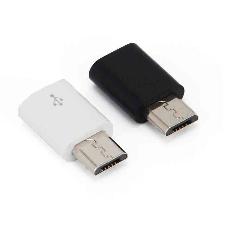 Connecteur De Convertisseur Adaptateur De Type C Femelle Vers Micro USB Mâle Pour Samsung Huawei Xiaomi - Noir