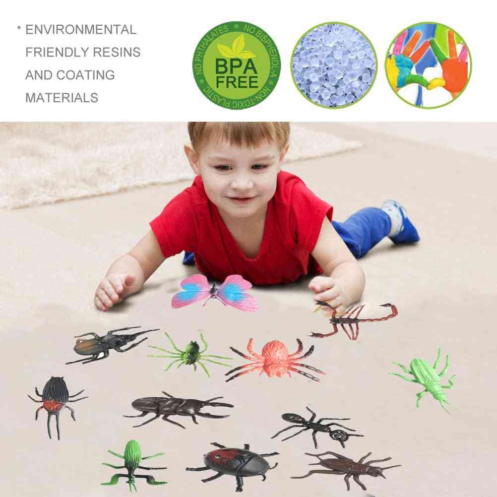 12stk simulation af dyr og planter skovinsektmodel legetøj - børns biologiuddannelse læring pædagogisk legetøj fødselsdagsgaver (12stk) -