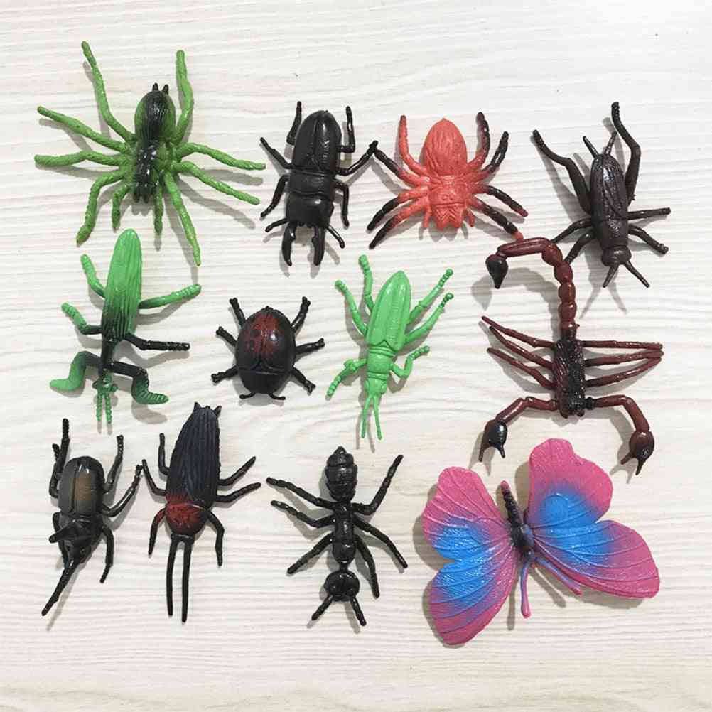 12pcs simulation animal et plante forêt insecte modèle jouets - éducation de biologie des enfants apprentissage jouets éducatifs cadeaux d'anniversaire (12pcs) -