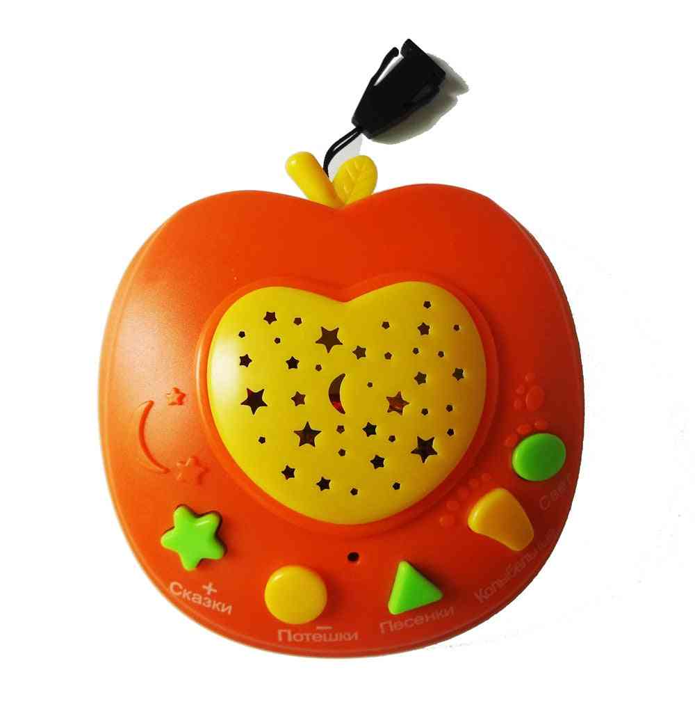 Apple Shape, Battery Operated-story Teller Machine With Led Light Projection