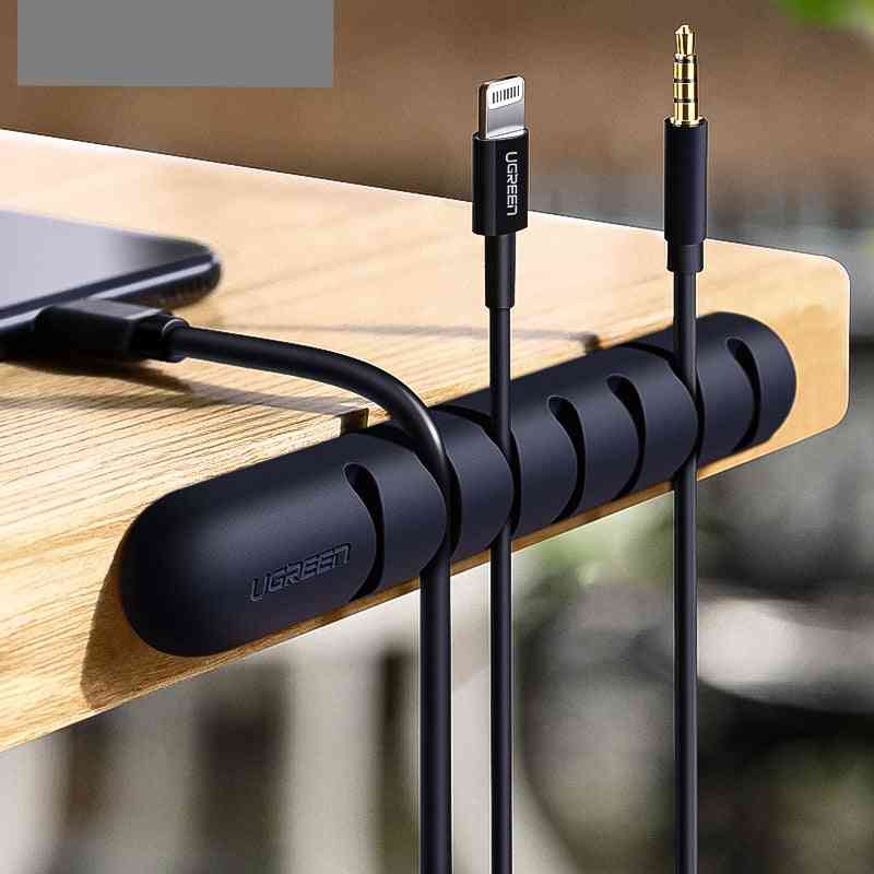 Cable Organizer - Silicone Usb Winder Flexible Management Clips For Mouse Headphone