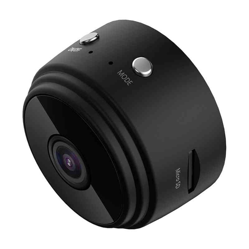 Mini telecamera a9 / v380 pro app 128g hd 1080p angolo di visione di 150 gradi wireless wifi ip network monitor security night version cam - black