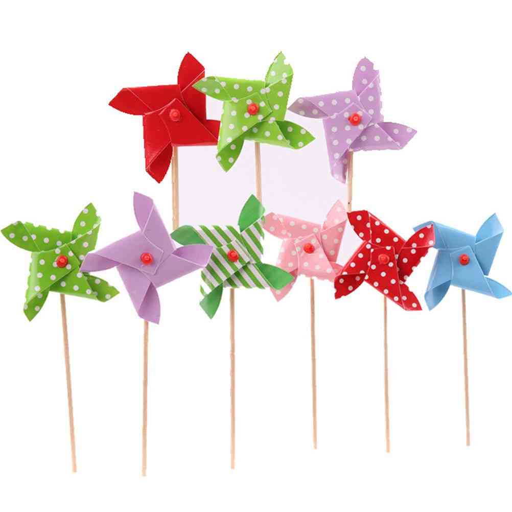 Lovely Mini Plastic Windmill Pinwheel Wind Spinner Toy For Baby