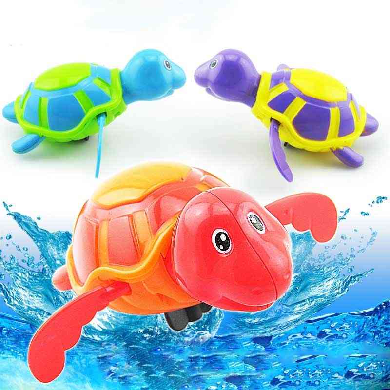 Nye legeskildpadder vandbørn badekar karbad dyr klingende legetøj svøm urværk8 (tilfældig farve) -