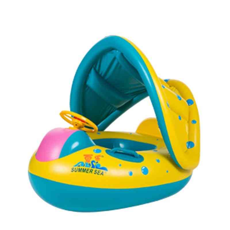 Otroški plavalni obroč napihljiv, senčni bazen - varno plavajte sedež