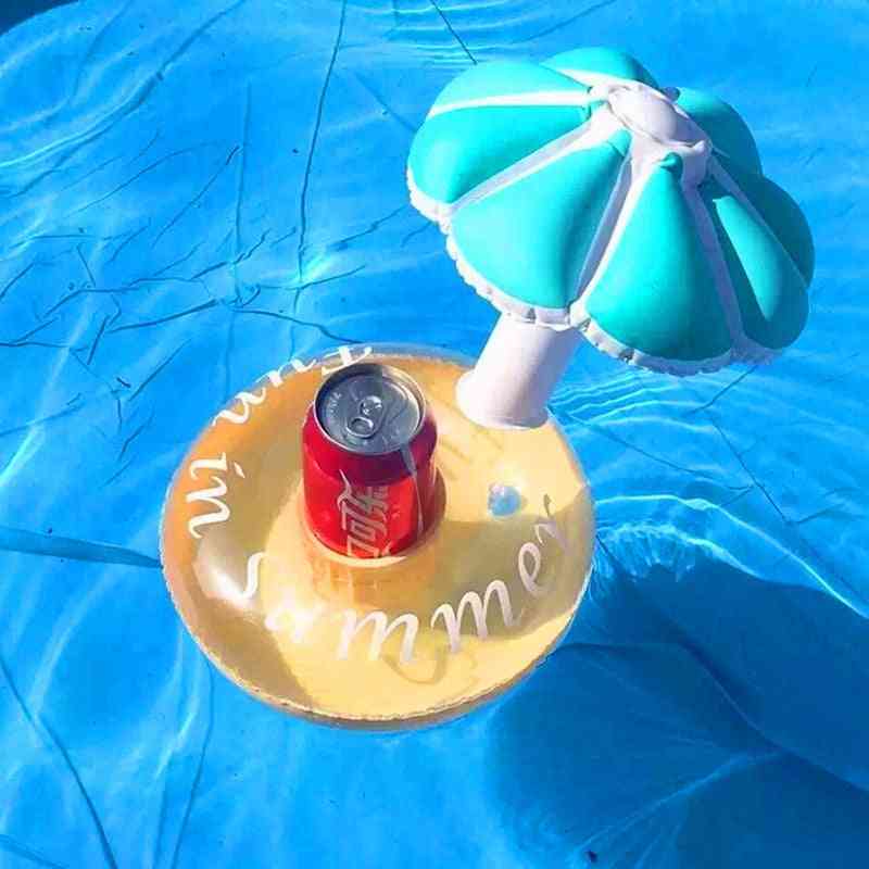 Hríbovitý držiak nápojov plavák hračka- bazén nafukovacie rafty