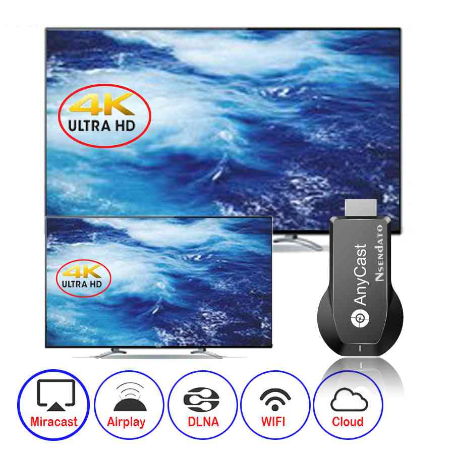 Anycast m100 2.4g / 5g 4k cualquier cast inalámbrico-dlna airplay hdmi tv-stick wifi pantalla dongle-receptor para ios android pc - anycast m100 2.4g
