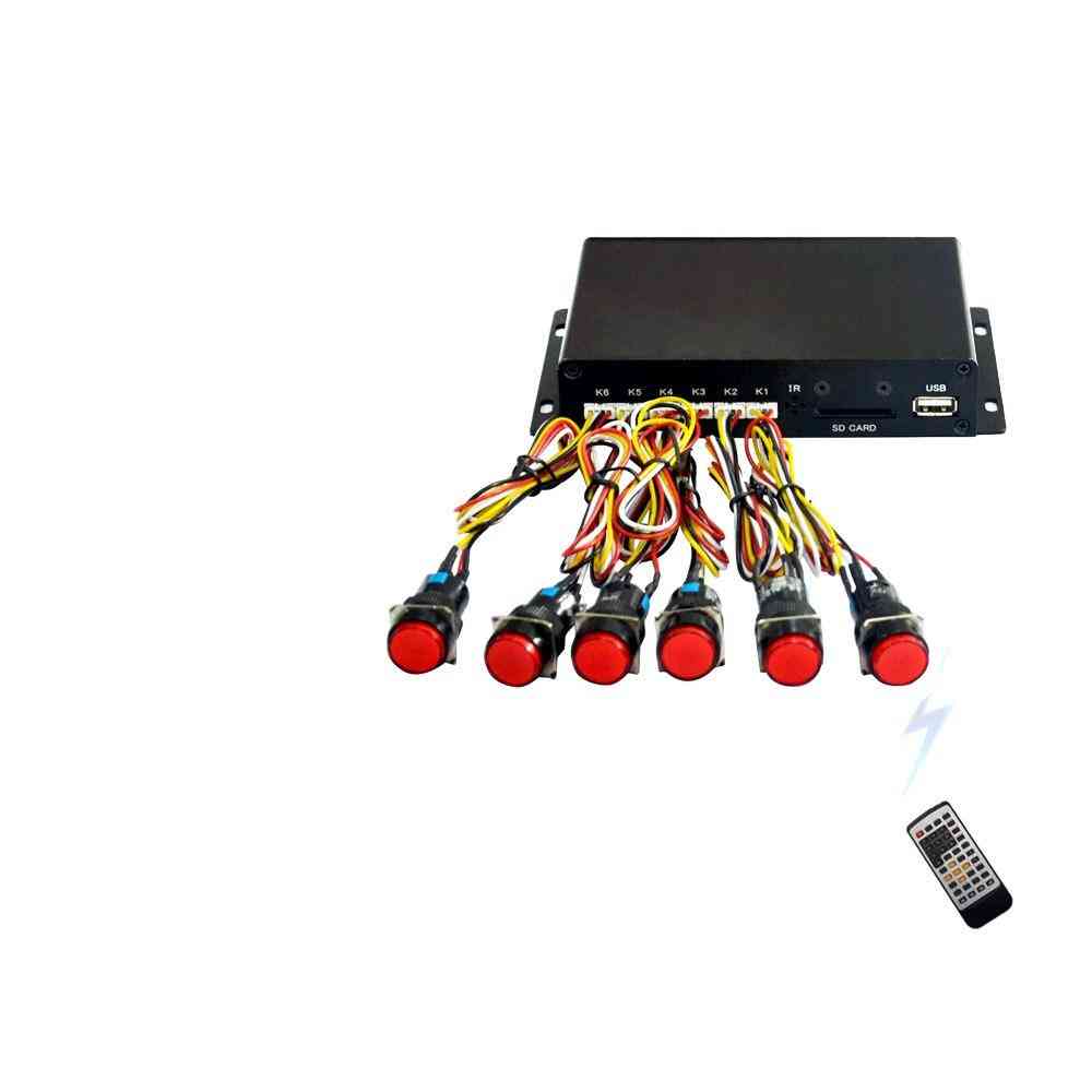 Mpc1005-6 rød LED plast-knap udstilling digital signage box medieafspiller med hd-mi optisk koaksial (sort) -