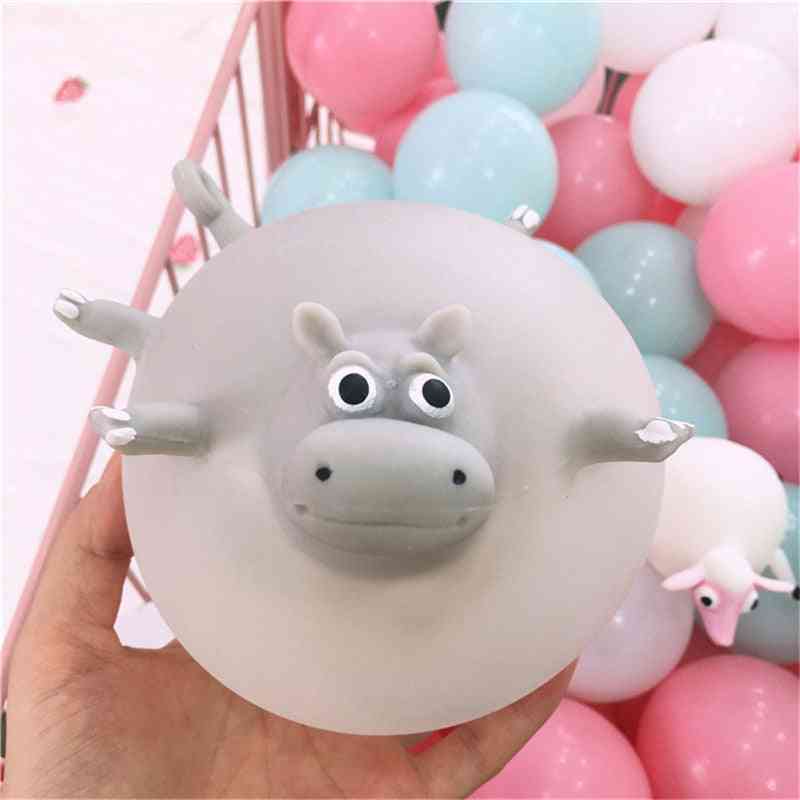 Funny Squishy Tpr Blowing Animal Squeeze Anti-stress Soft Rubber Inflatable Games Ball For