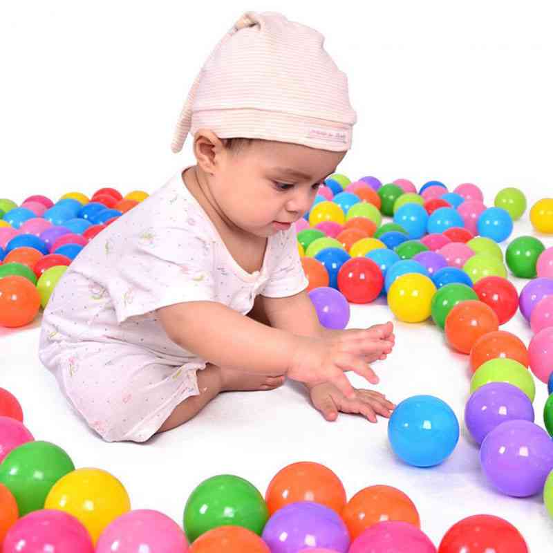 мека пластмасова океанска топка за детска кошара, цветна мека сензорна играчка