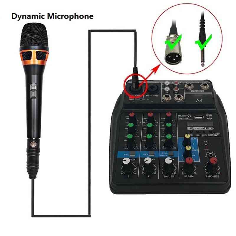 A4 Sound Mixing Console With Usb Cable And Power Adapter