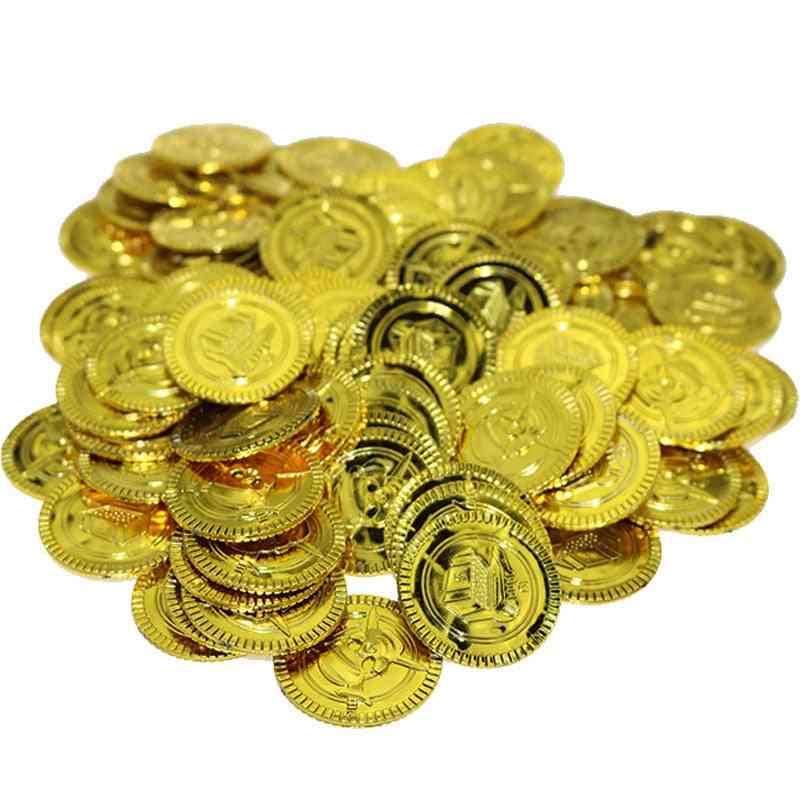 Plastique pirate pièce d'or jeu de trésor monnaie décoration de fête pour enfants - 1