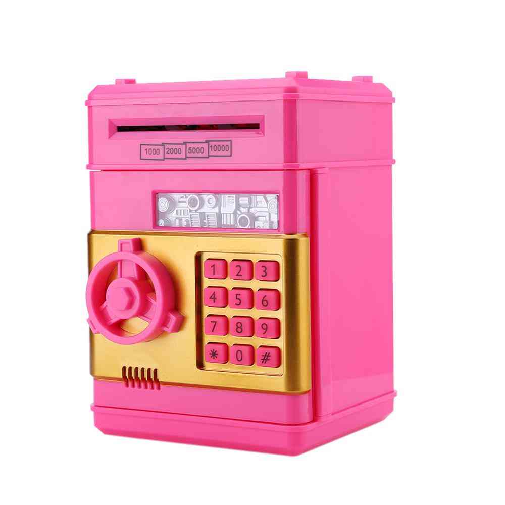 Elektronisk sparegris pengeautomatadgangskode kontantmønter penge at spare pengeskab automatisk depositum seddel legetøj gave - en stil 1