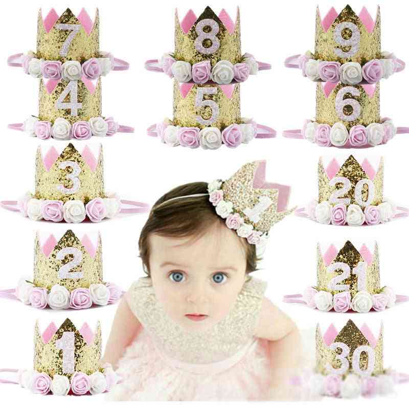 Compleanno corona festa cappelli bambini principessa corona fascia giocattoli per bambini - 1st