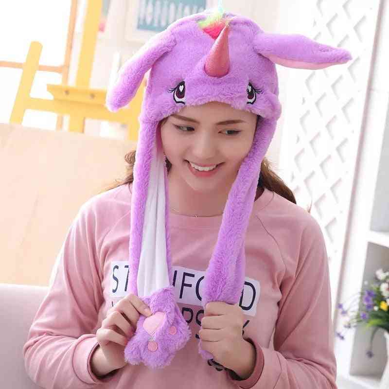 Cute Animated Bunny Hat With Light From Cartoon Plush