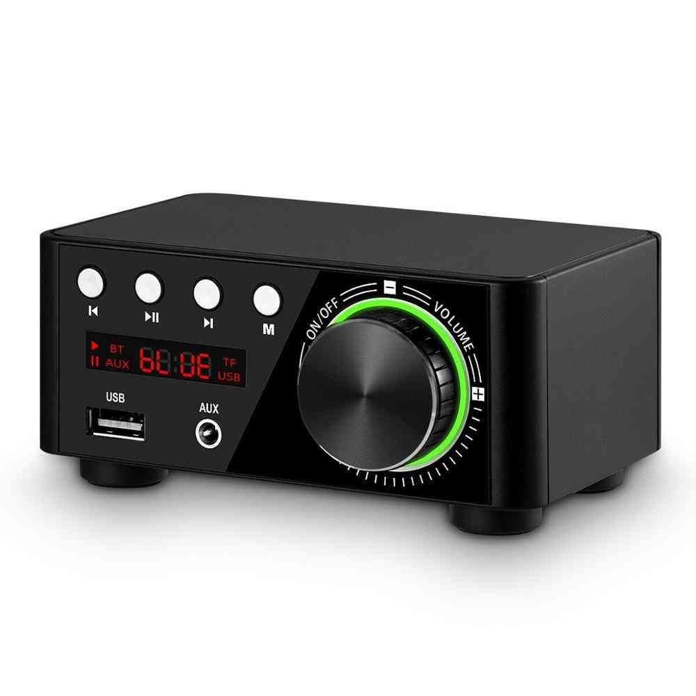 Mini-tpa3116 amplificatore di potenza ricevitore bluetooth-5.0 stereo home car audio amp lettore musicale u-disk usb - bk con adattatore