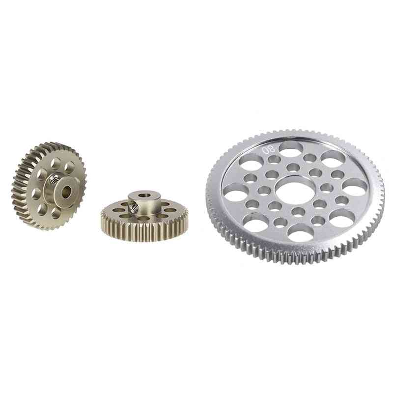 Motor Pinion, Spur Gear And Machine Screws For Remote Control Car