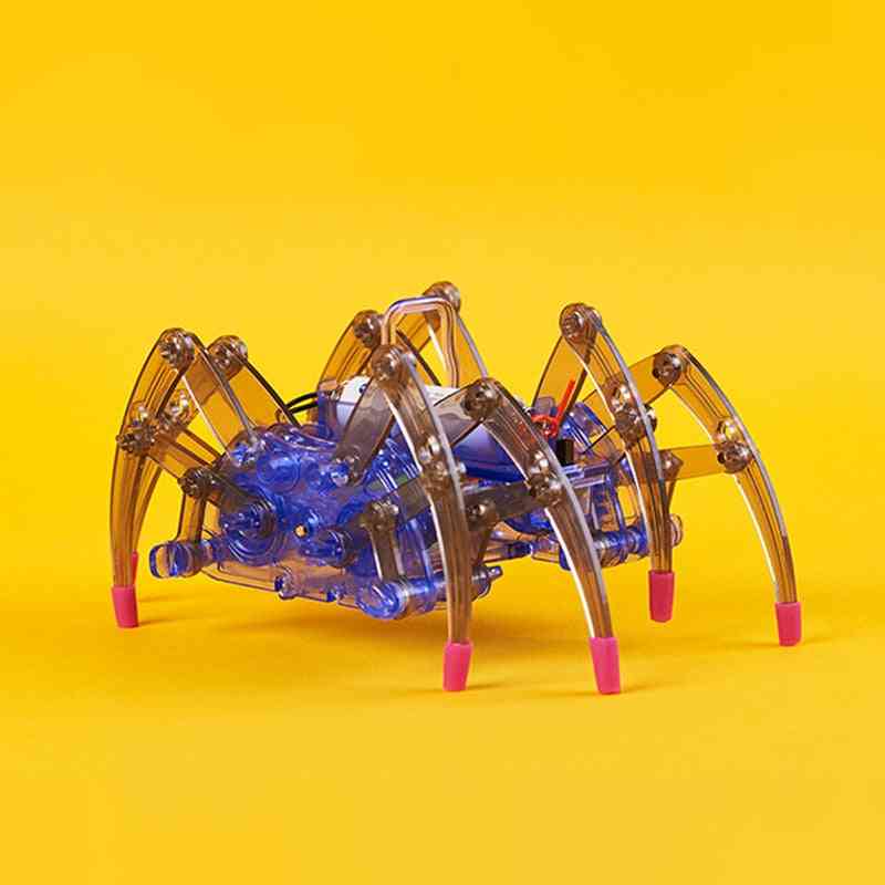 Robot spindelblock redskap soppa leksaker set byggstenar plast leksak - bit tillsammans barn gåva (ljusgrå) -