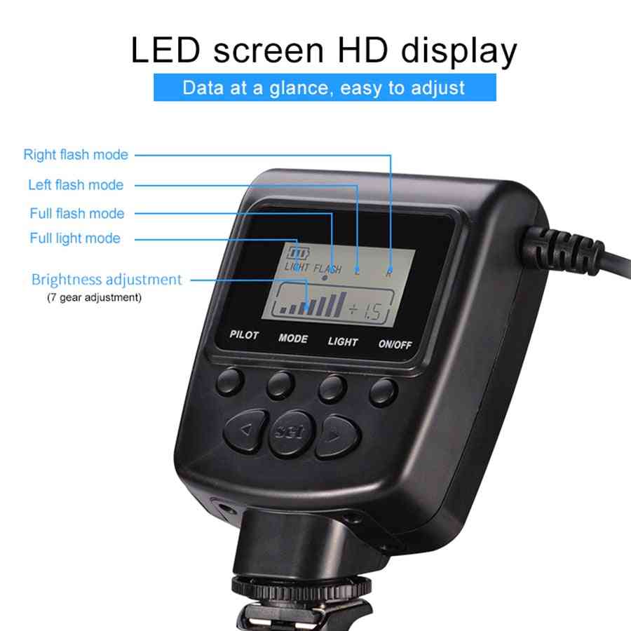 Makro-led-taskulampun taskulamppu dslr-kameran valokuvarengasvalosarjalle