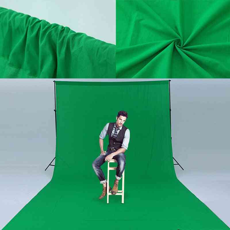 3 * 4M Tło fotograficzne z zielonym ekranem Bawełna poliestrowa, jednokolorowe zdjęcie na tle Zagęszczające tło Tkanina - czarny / 300x100 cm