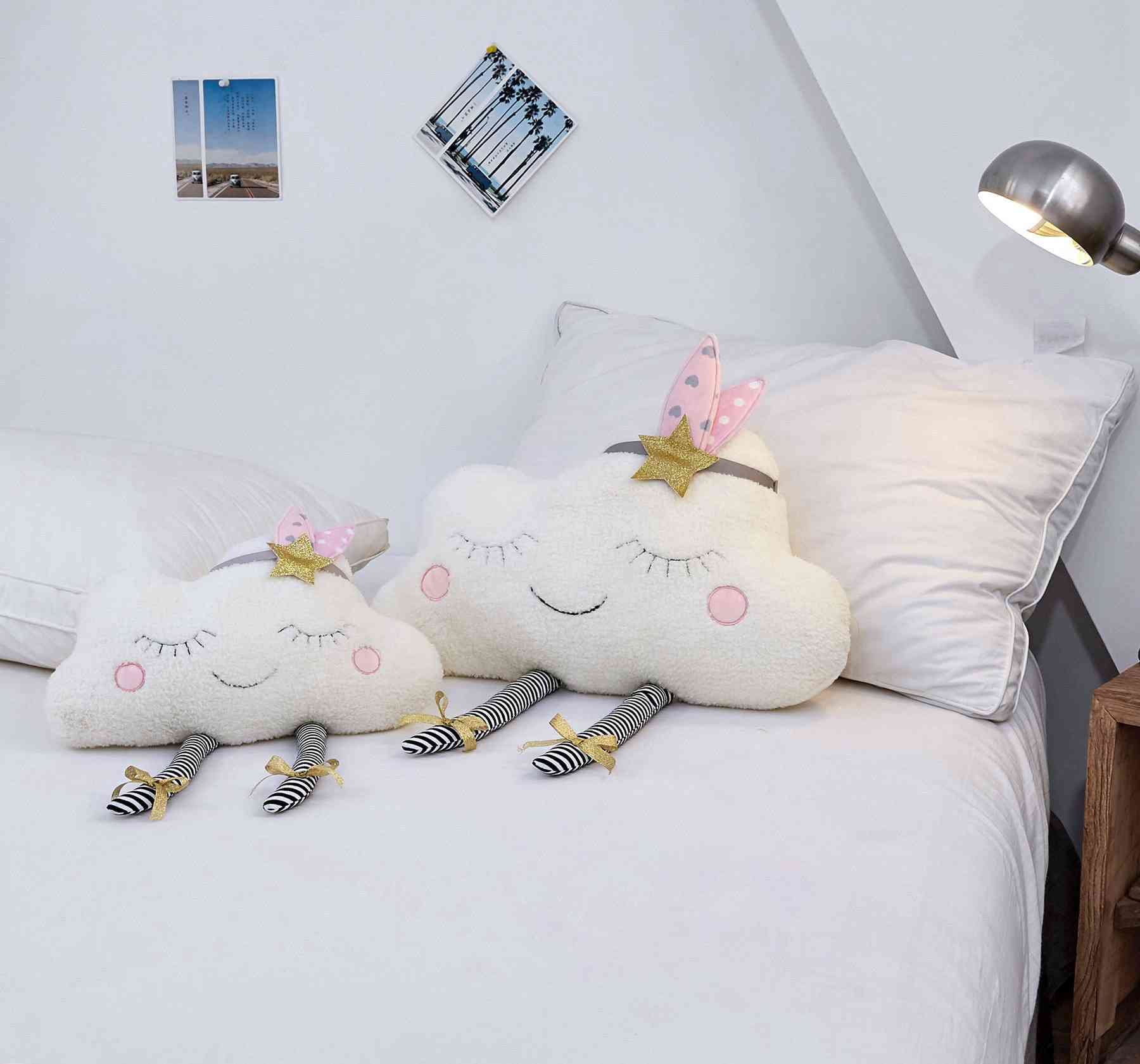 Hauptdekoration ins Wolkenplüschkissen weiches Kissen kawaii Wolke gefüllte Plüschtiere für Kinder Babykinderkissenmädchengeschenk - 25cm