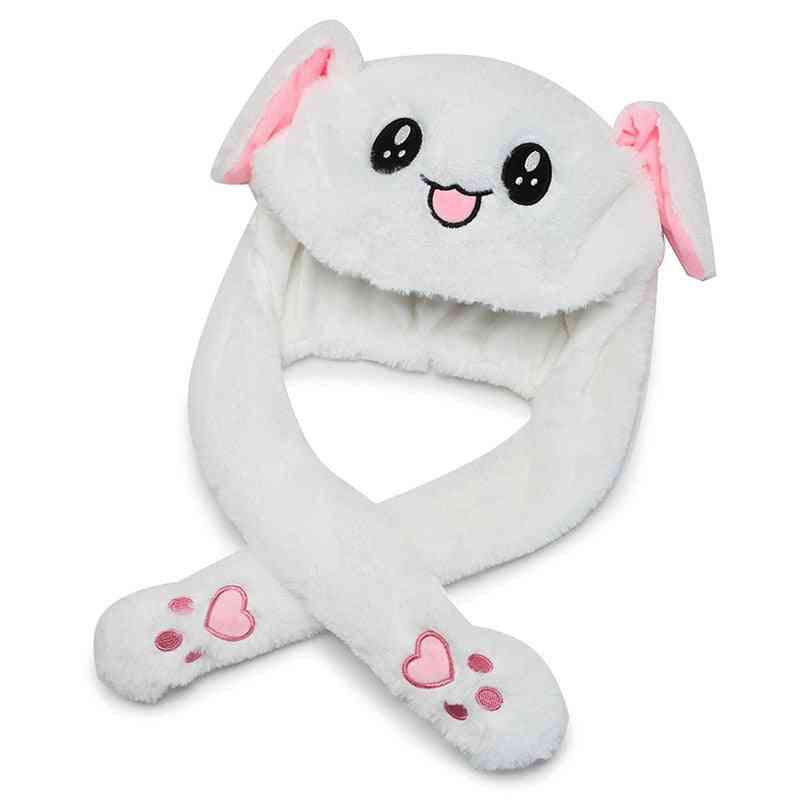 Cartoon knuffelig bewegend oor konijn / panda hoed dans pluche, zacht knuffeldier speelgoed cadeau